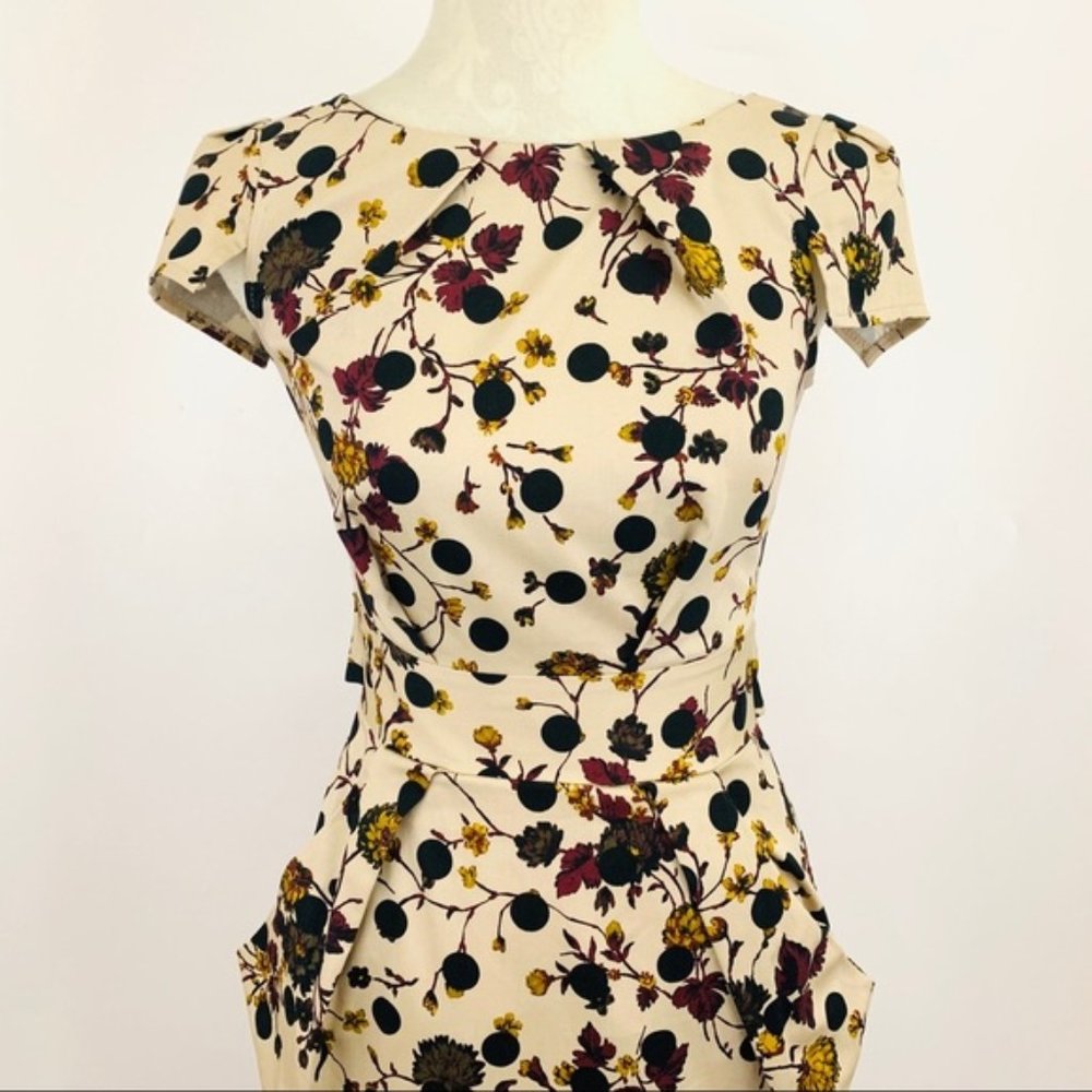 ASOS Closet London Cap Sleeve Floral Sheath Dress